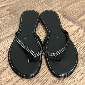 Black Italian Leather Sandals — From Italy!